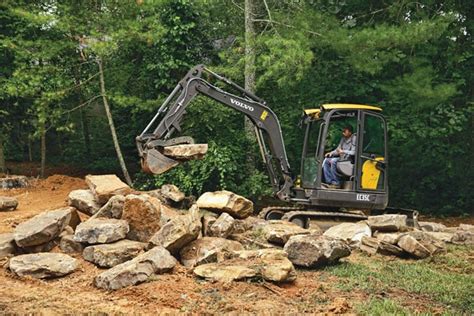 landscaping with a mini excavator